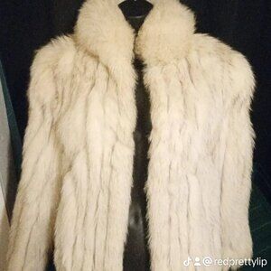 Sage Selected Fox Fur Coat
